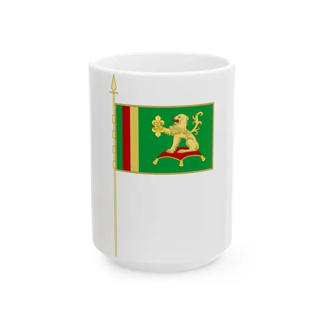 Viadana-Bandiera con Asta (Italy) White Coffee Mug 15oz - Go Mug Yourself