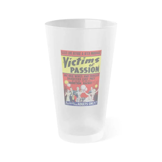 VICTIMS OF PASSION (RACE SUICIDE) 1938 Movie Poster - Frosted Pint Glass 16oz 16oz Frosted - Go Mug Yourself