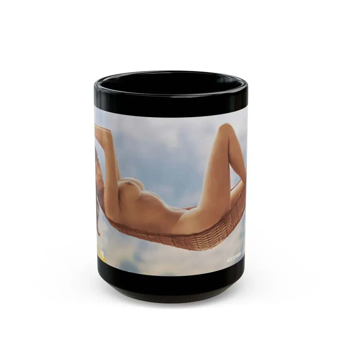 Victoria Vetri #01 - Nude ''Playboy Centerfold Gate''1 (Vintage Female Icon) Black Coffee Mug 15oz - Go Mug Yourself
