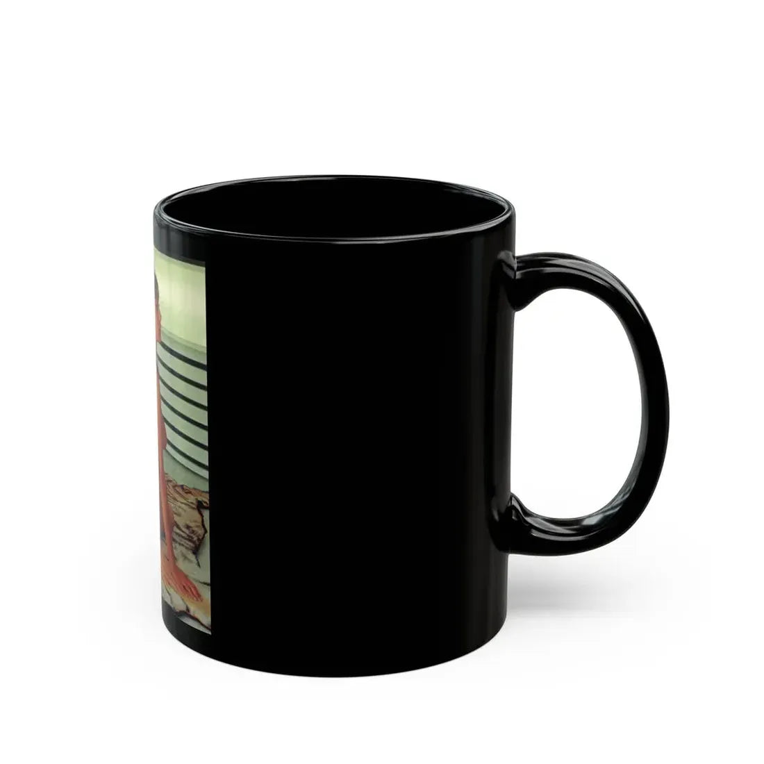 Victoria Vetri #100 - Topless (Vintage Female Icon) Black Coffee Mug - Go Mug Yourself