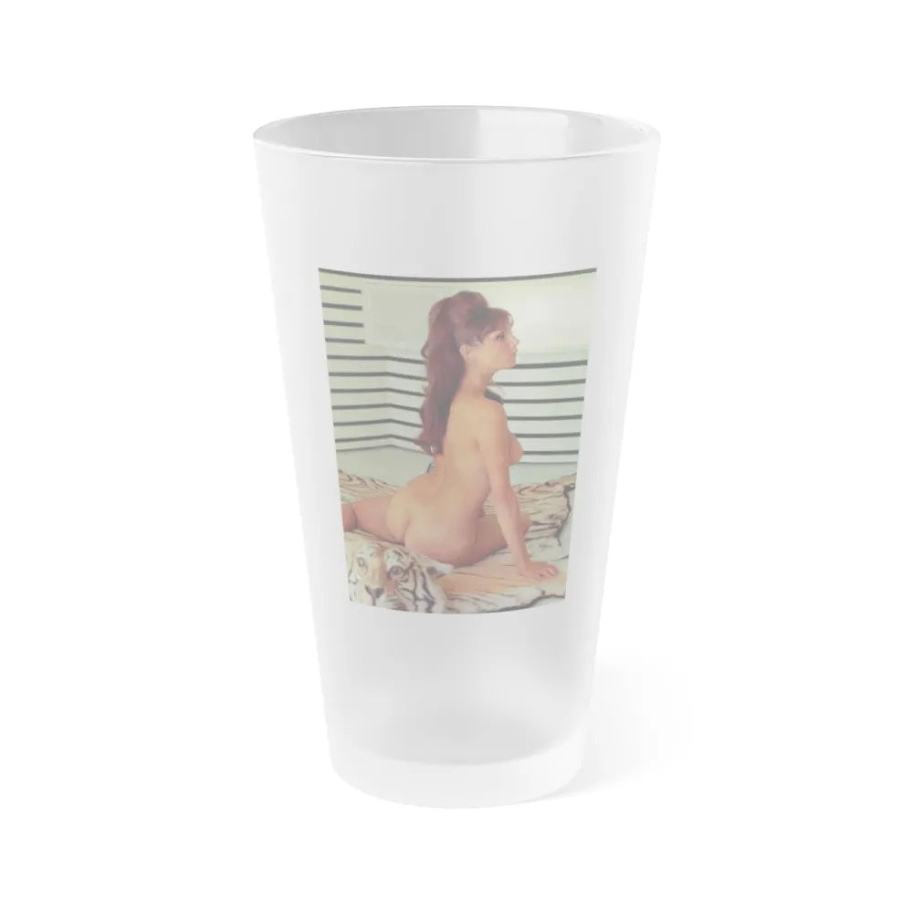 Victoria Vetri #100 - Topless (Vintage Female Icon) Frosted Pint Glass 16oz-16oz-Frosted-Go Mug Yourself