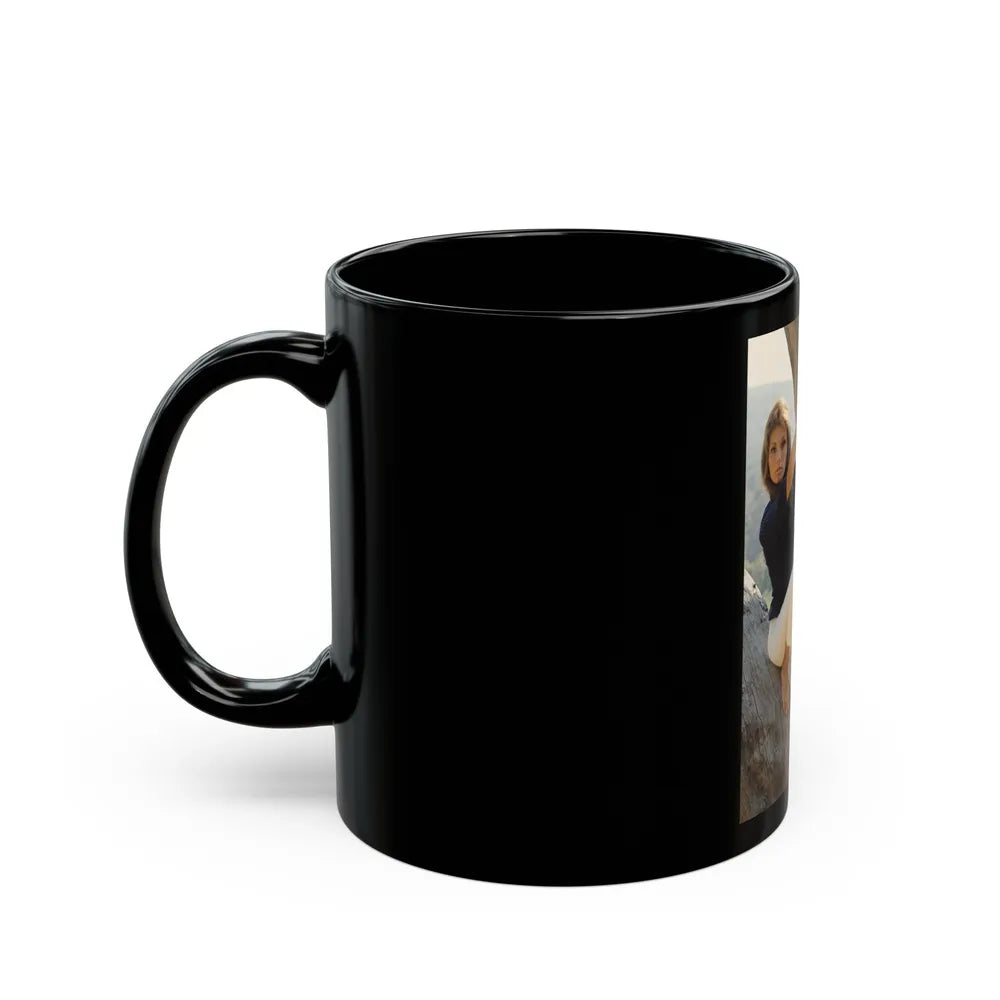 Victoria Vetri #113 (Vintage Female Icon) Black Coffee Mug-Go Mug Yourself