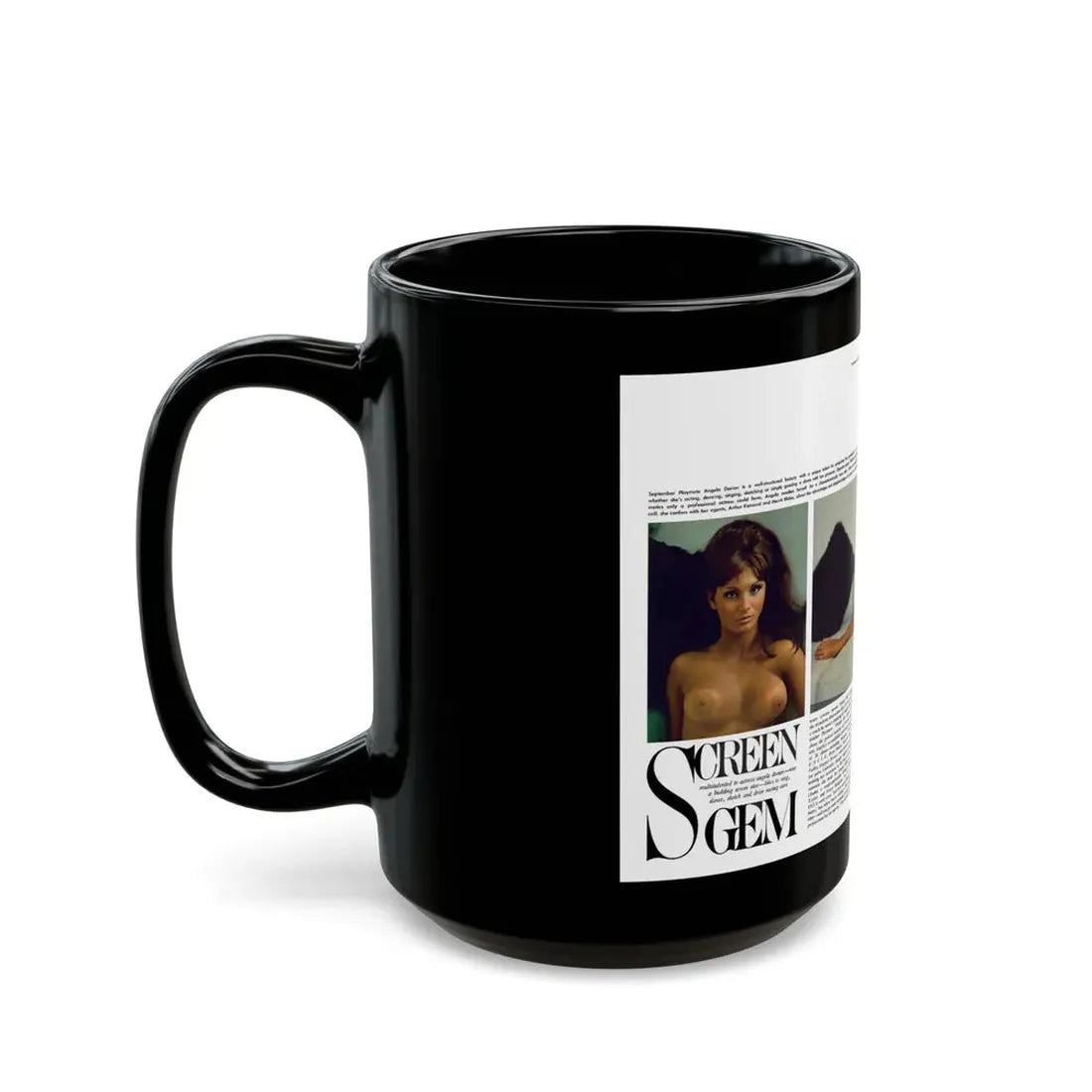Victoria Vetri #125 - 2 Topless Photos (Vintage Female Icon) Black Coffee Mug - Go Mug Yourself