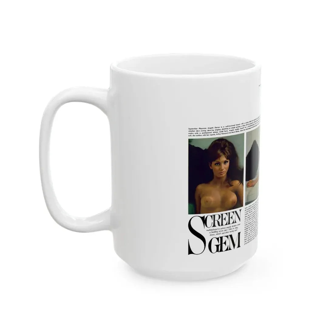 Victoria Vetri #125 - 2 Topless Photos (Vintage Female Icon) White Coffee Mug - Go Mug Yourself