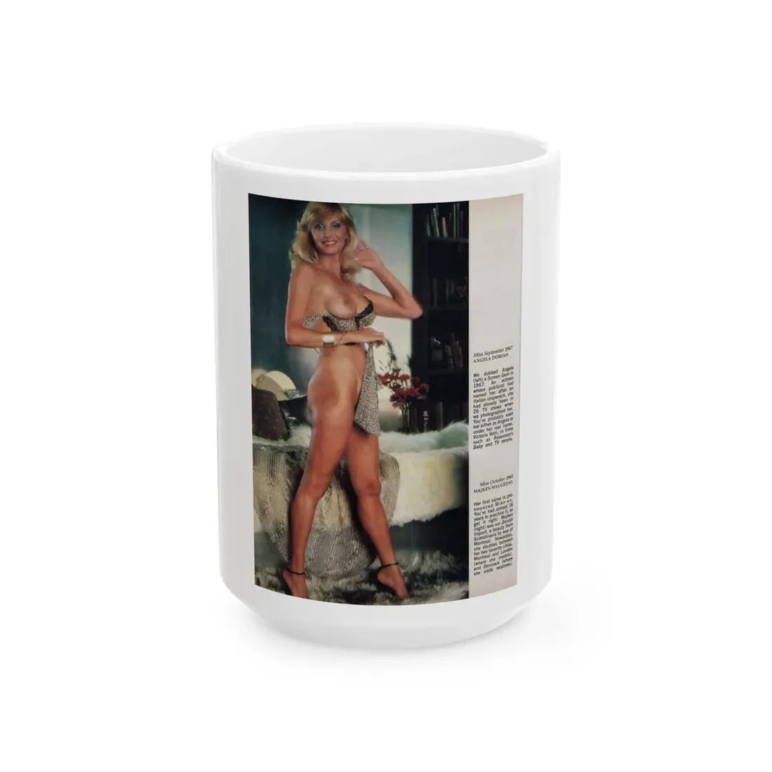 Victoria Vetri #135 - Sexiest Playboy Centerfolds of 60's from Playboy Magazine (Vintage Female Icon) White Coffee Mug 15oz - Go Mug Yourself