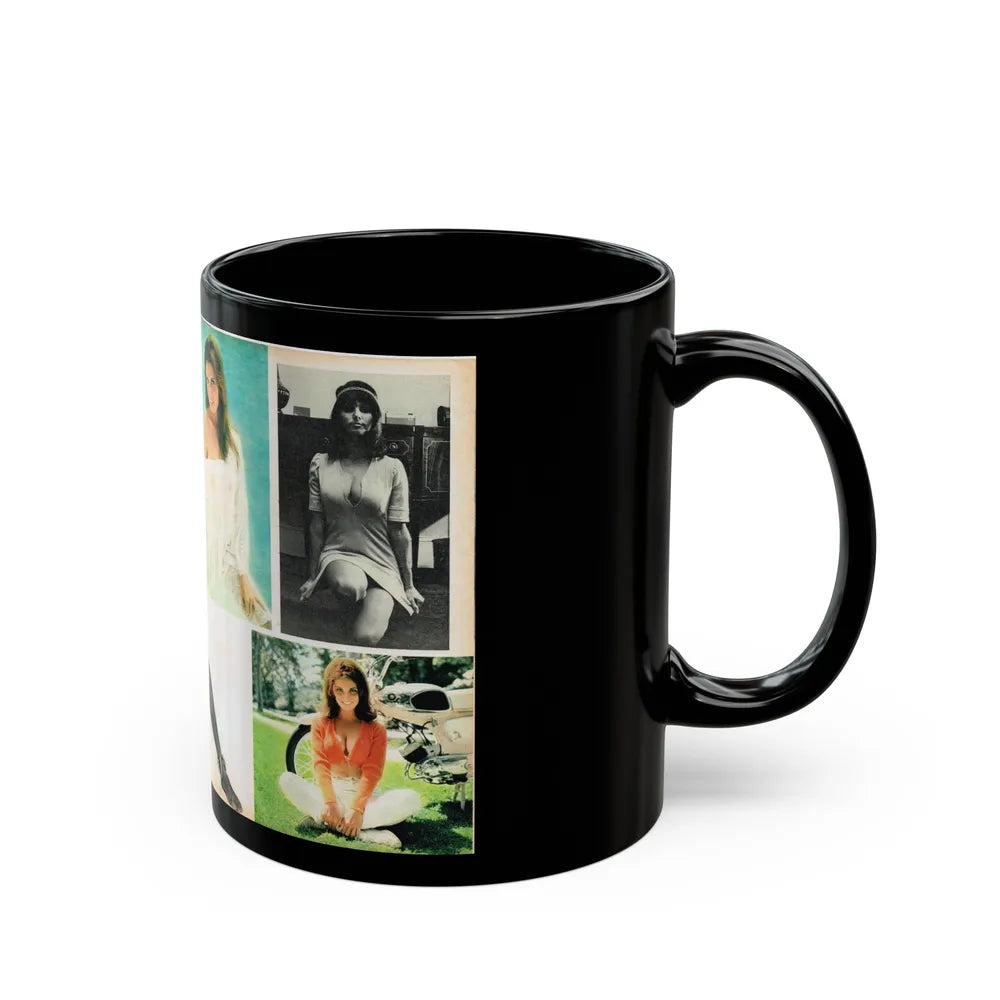 Victoria Vetri #136 (Vintage Female Icon) Black Coffee Mug-Go Mug Yourself