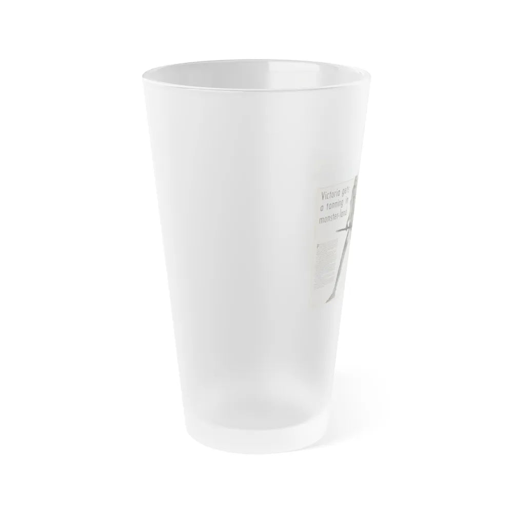 Victoria Vetri #136 (Vintage Female Icon) Frosted Pint Glass 16oz-Go Mug Yourself