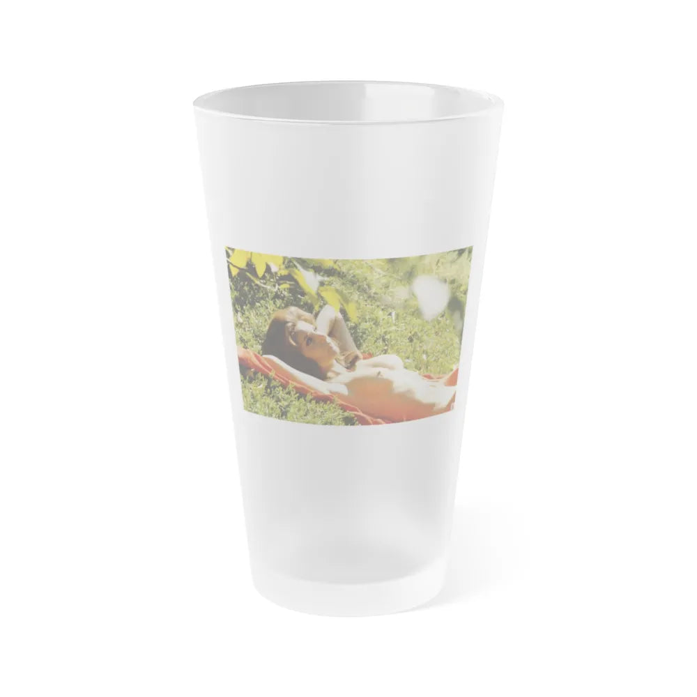 Victoria Vetri #144 (Vintage Female Icon) Frosted Pint Glass 16oz-16oz-Frosted-Go Mug Yourself