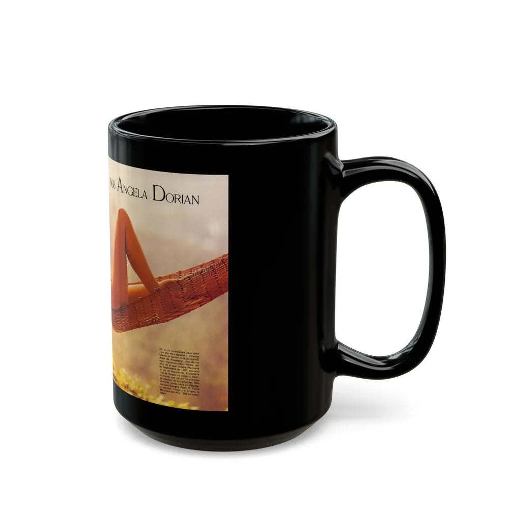 Victoria Vetri #153 (Vintage Female Icon) Black Coffee Mug-Go Mug Yourself