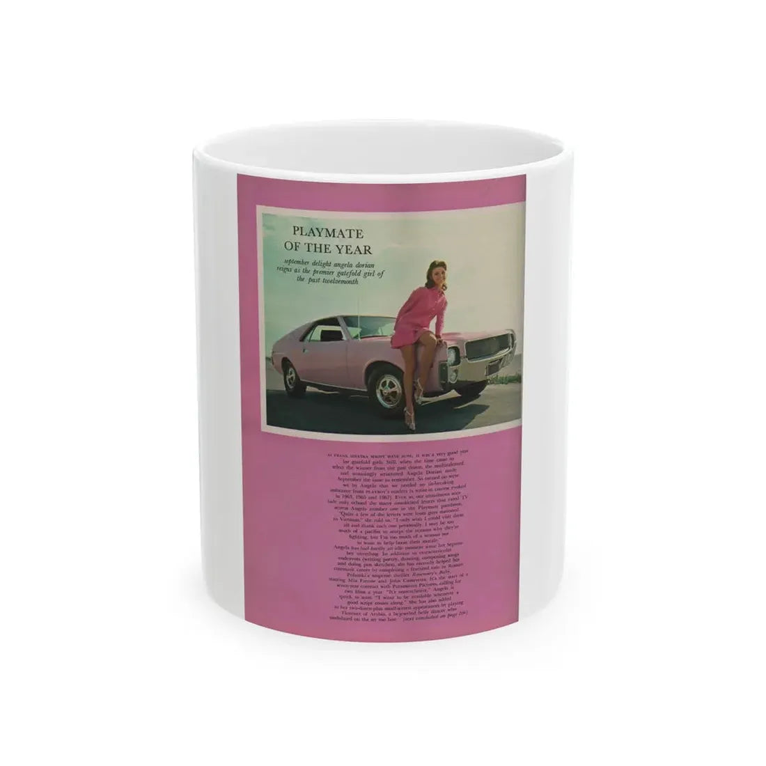 Victoria Vetri #47 - Playboy Mag. May '68 - 1 Photo & Article (Vintage Female Icon) White Coffee Mug 11oz - Go Mug Yourself