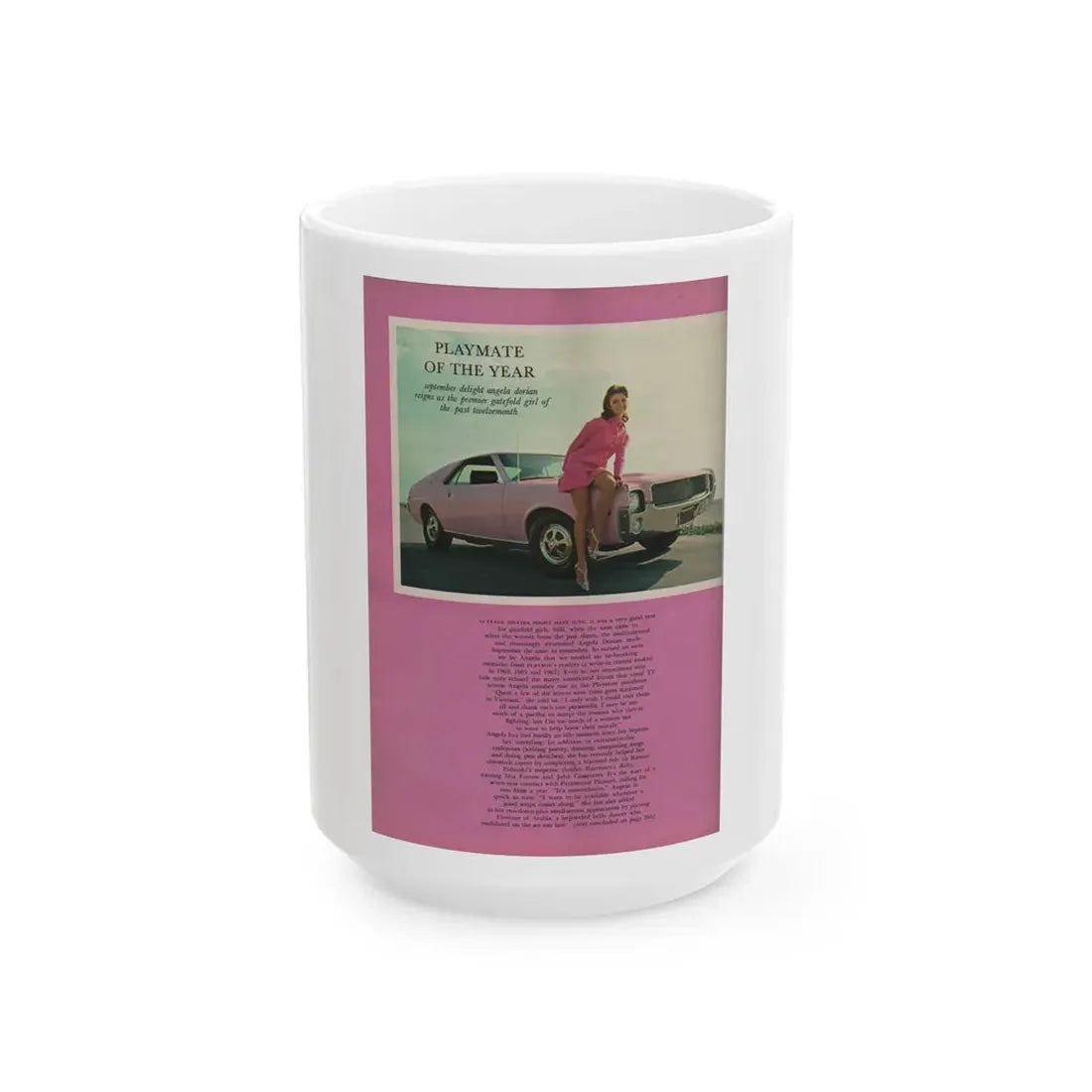 Victoria Vetri #47 - Playboy Mag. May '68 - 1 Photo & Article (Vintage Female Icon) White Coffee Mug 15oz - Go Mug Yourself