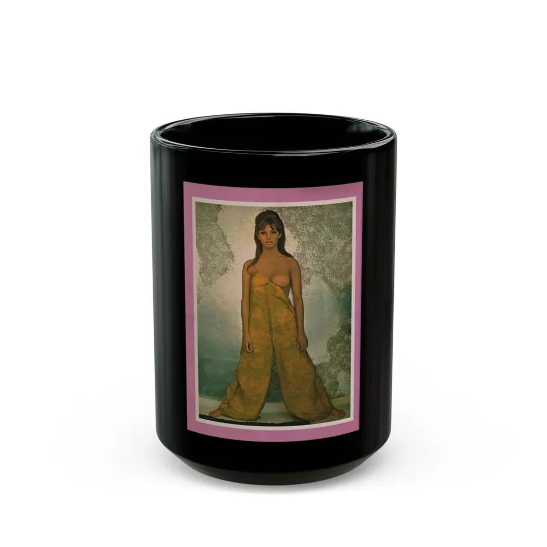 Victoria Vetri #49 - Playboy Mag. May '68 - 1 Photo (Vintage Female Icon) Black Coffee Mug 15oz - Go Mug Yourself