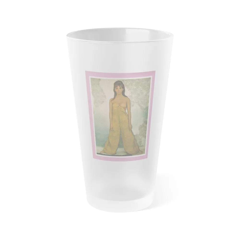 Victoria Vetri #49 - Playboy Mag. May '68 - 1 Photo (Vintage Female Icon) Frosted Pint Glass 16oz-16oz-Frosted-Go Mug Yourself