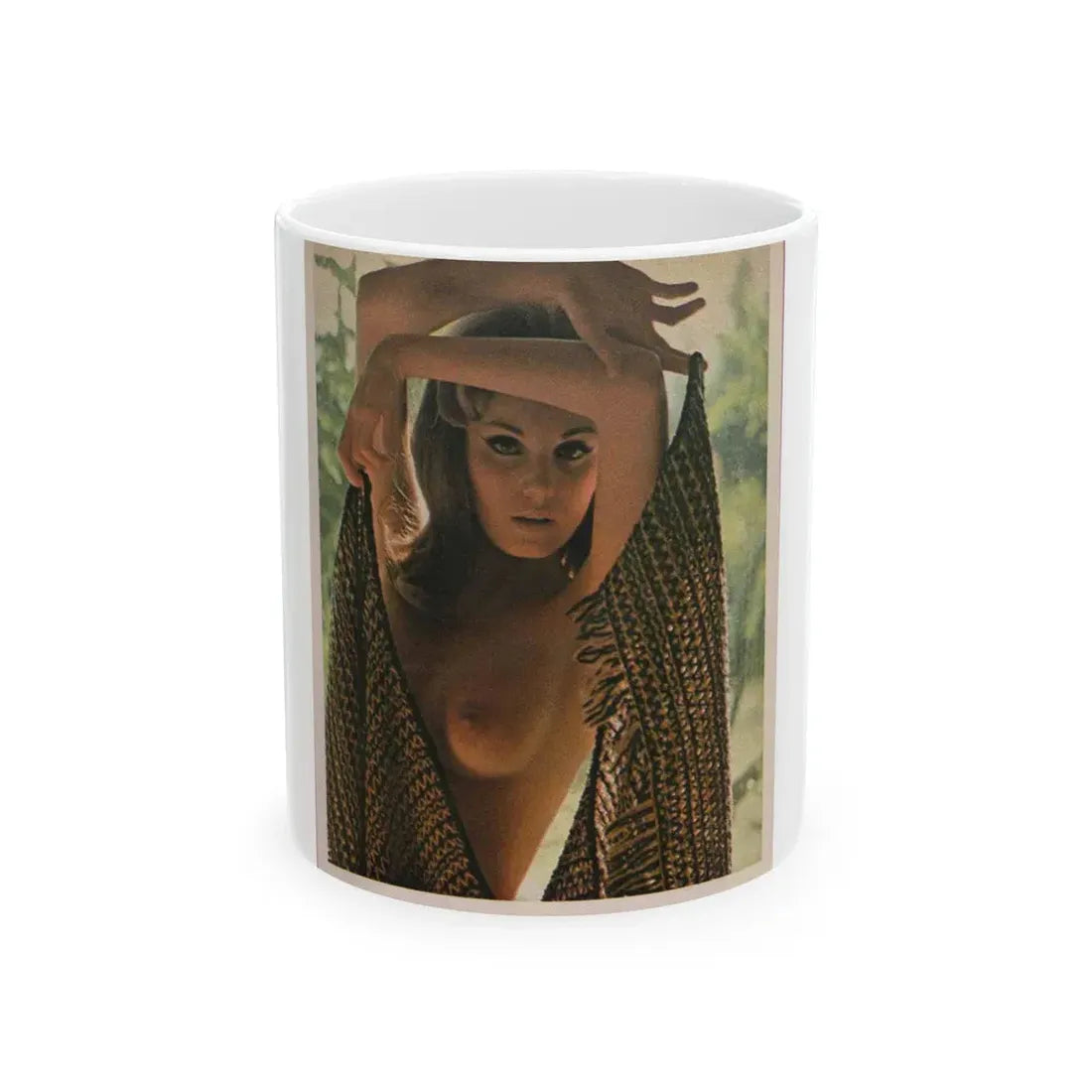 Victoria Vetri #51 - Playboy Mag. May '68 - 1 Photo - Partially Topless (Vintage Female Icon) White Coffee Mug 11oz - Go Mug Yourself