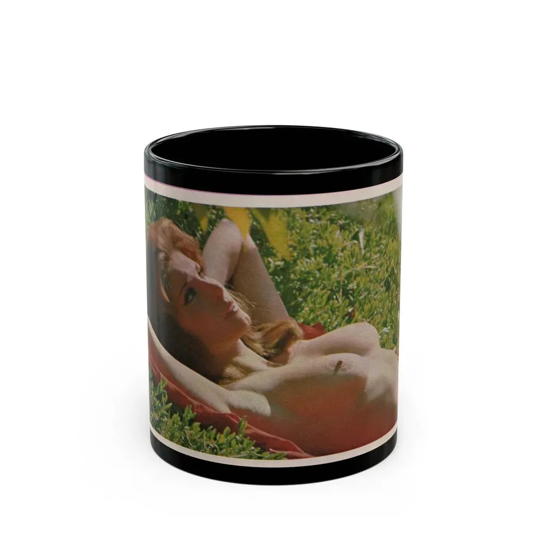 Victoria Vetri #52 - Playboy Mag. May '68 - 1 Topless Photo (Vintage Female Icon) Black Coffee Mug 11oz - Go Mug Yourself