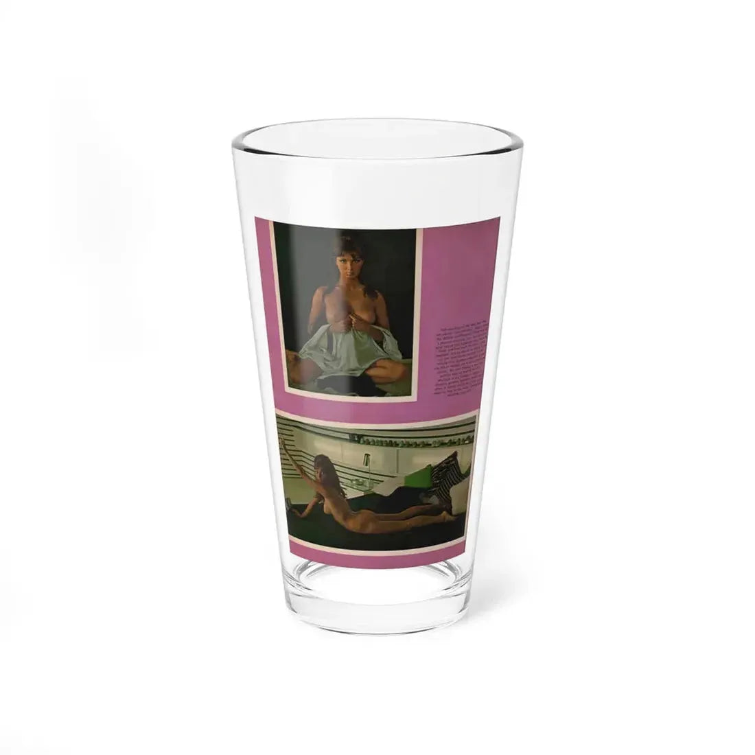Victoria Vetri #53 - Playboy Mag. May '68 - 2 Topless Photos (Vintage Female Icon) Pint Glass 16oz 16oz - Go Mug Yourself
