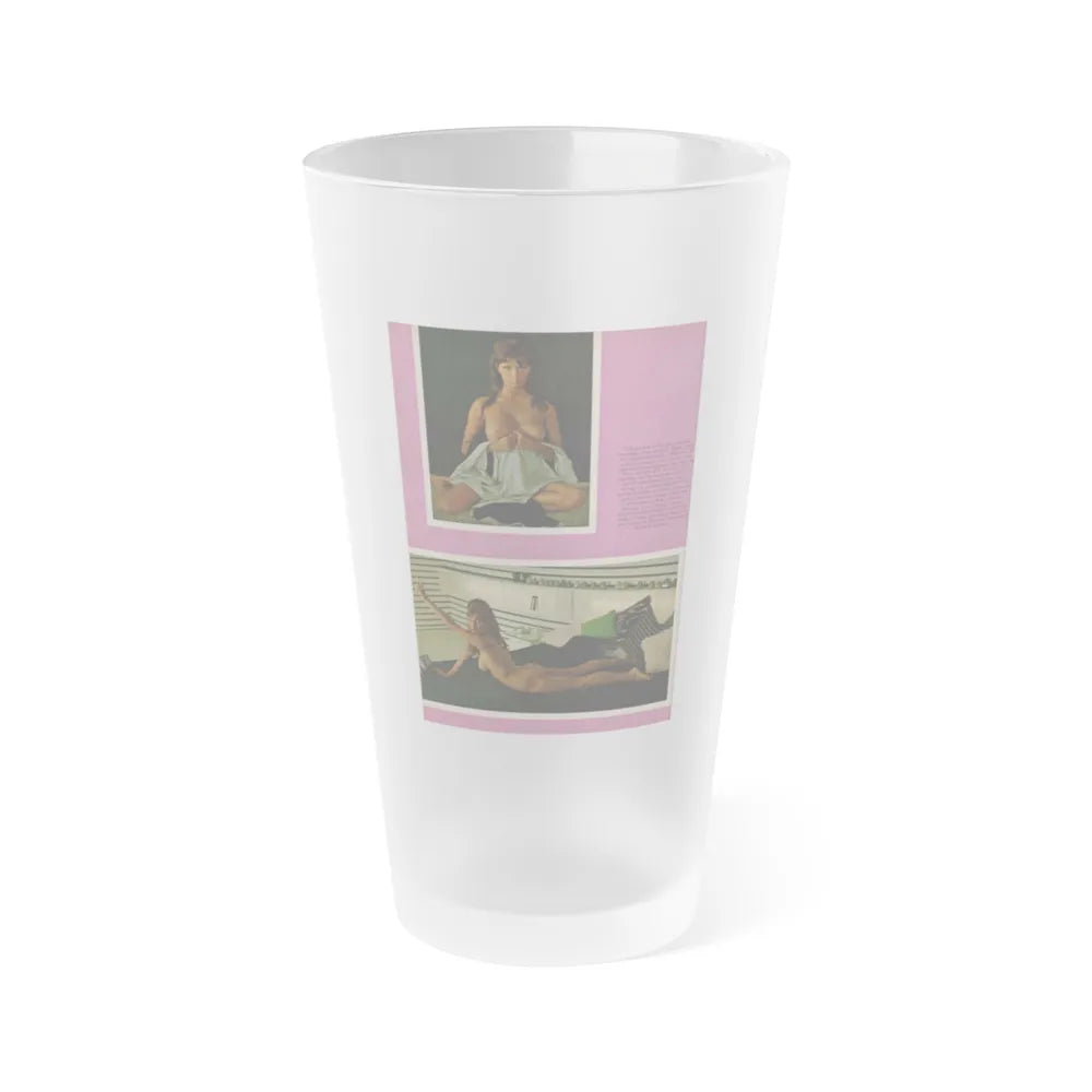 Victoria Vetri #53 - Playboy Mag. May '68 - 2 Topless Photos (Vintage Female Icon) Frosted Pint Glass 16oz-16oz-Frosted-Go Mug Yourself