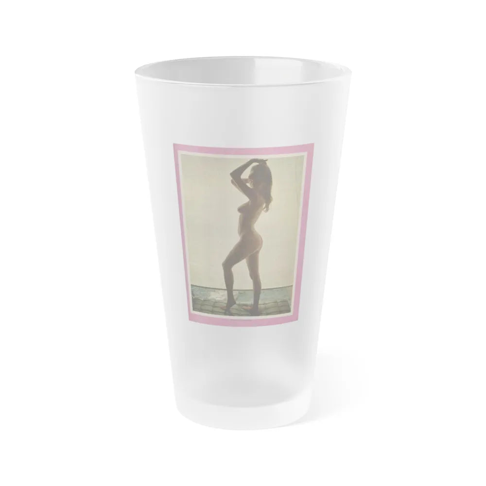 Victoria Vetri #56 - Playboy Mag. May '68 - 1 Topless Photo (Vintage Female Icon) Frosted Pint Glass 16oz-16oz-Frosted-Go Mug Yourself