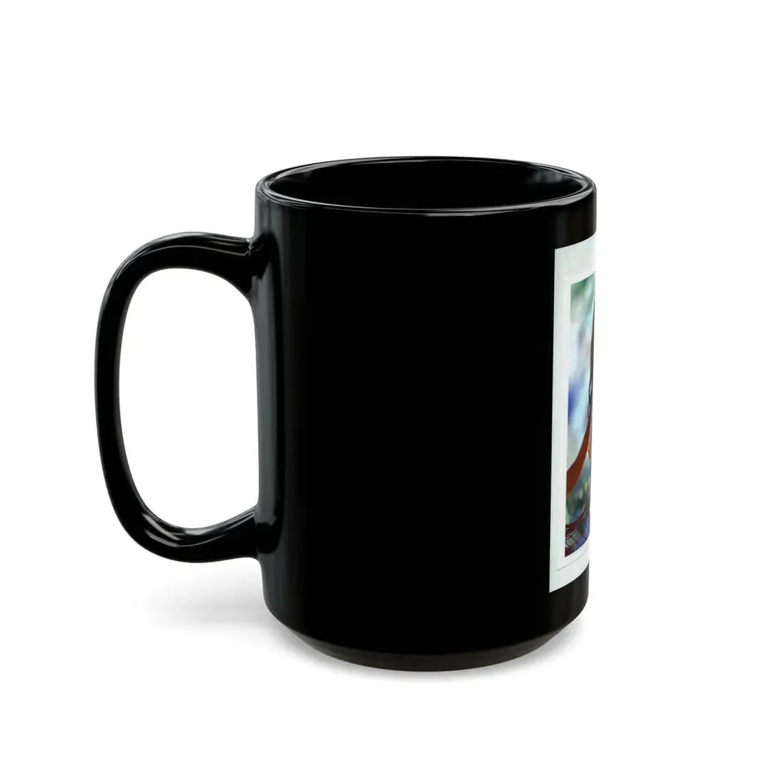 Victoria Vetri #69 - Topless (Vintage Female Icon) Black Coffee Mug - Go Mug Yourself