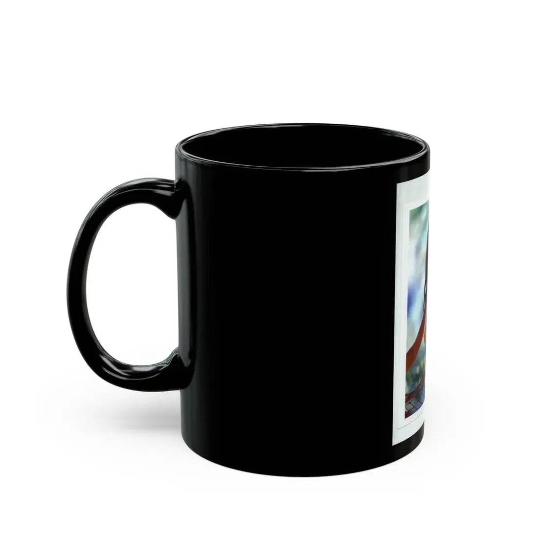 Victoria Vetri #69 - Topless (Vintage Female Icon) Black Coffee Mug - Go Mug Yourself