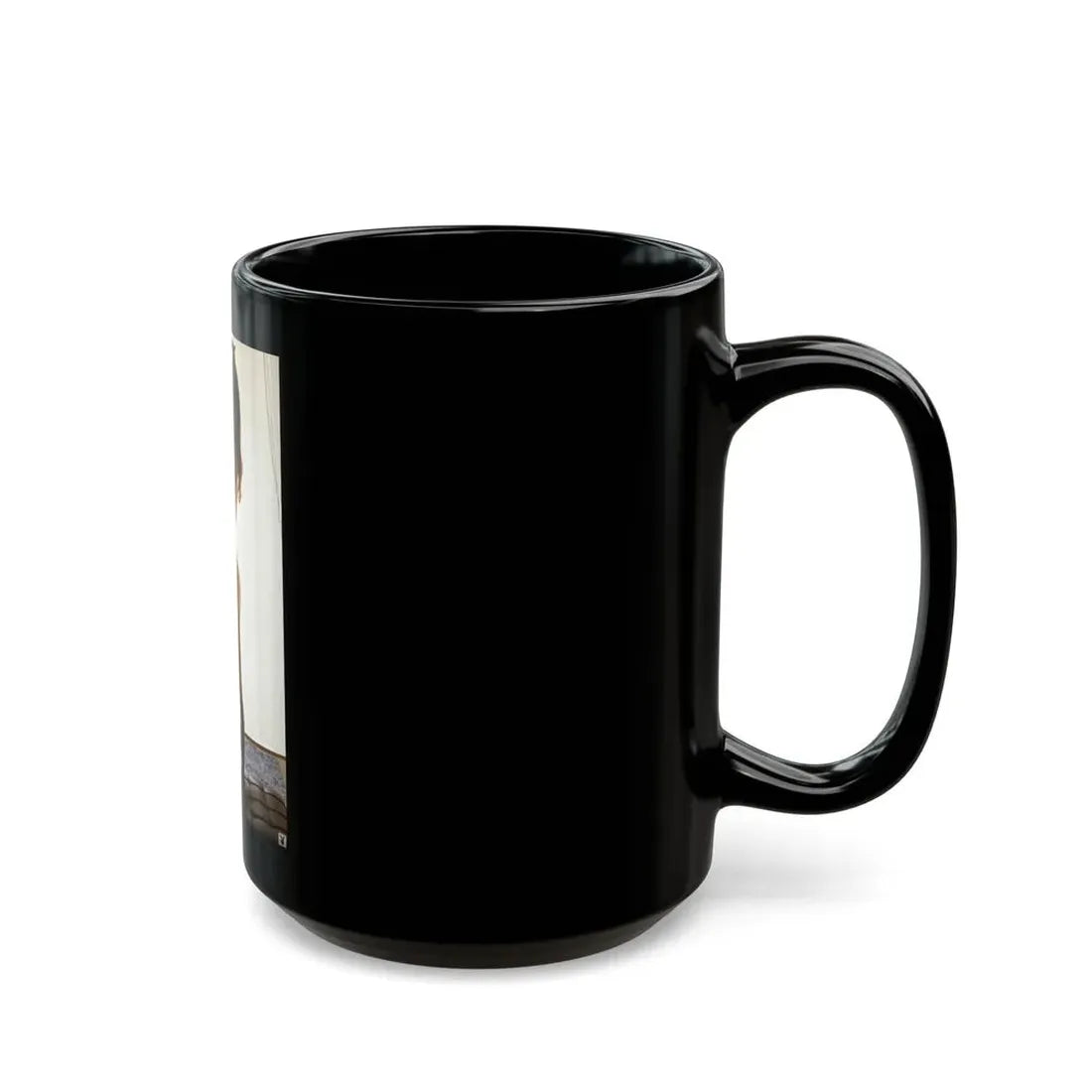 Victoria Vetri #93 - Nude (Vintage Female Icon) Black Coffee Mug - Go Mug Yourself