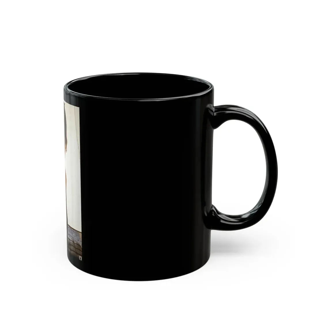 Victoria Vetri #93 - Nude (Vintage Female Icon) Black Coffee Mug - Go Mug Yourself