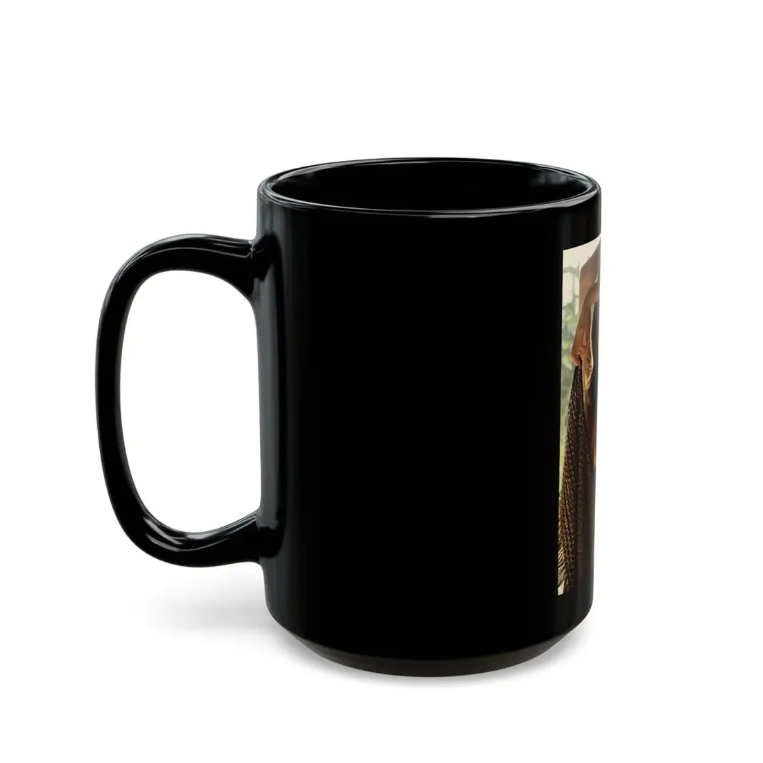 Victoria Vetri #94 - Topless1 (Vintage Female Icon) Black Coffee Mug - Go Mug Yourself