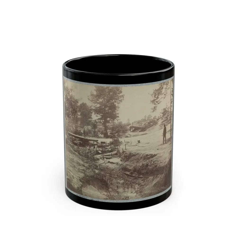View Of Bombproof Tents Occupied By U.S. Colored Troops In Front Of Petersburg, Va., August 7, 1864 (U.S. Civil War) Black Coffee Mug-11oz-Go Mug Yourself