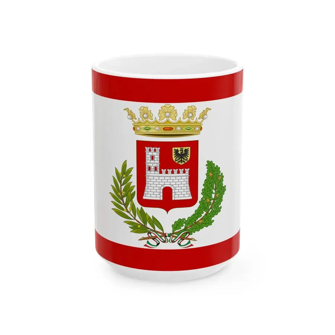 Vigevano-Bandiera (Italy) White Coffee Mug 15oz - Go Mug Yourself