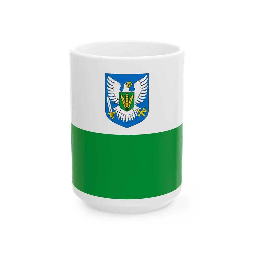 Viljandimaa lipp (Estonia) White Coffee Mug 15oz - Go Mug Yourself