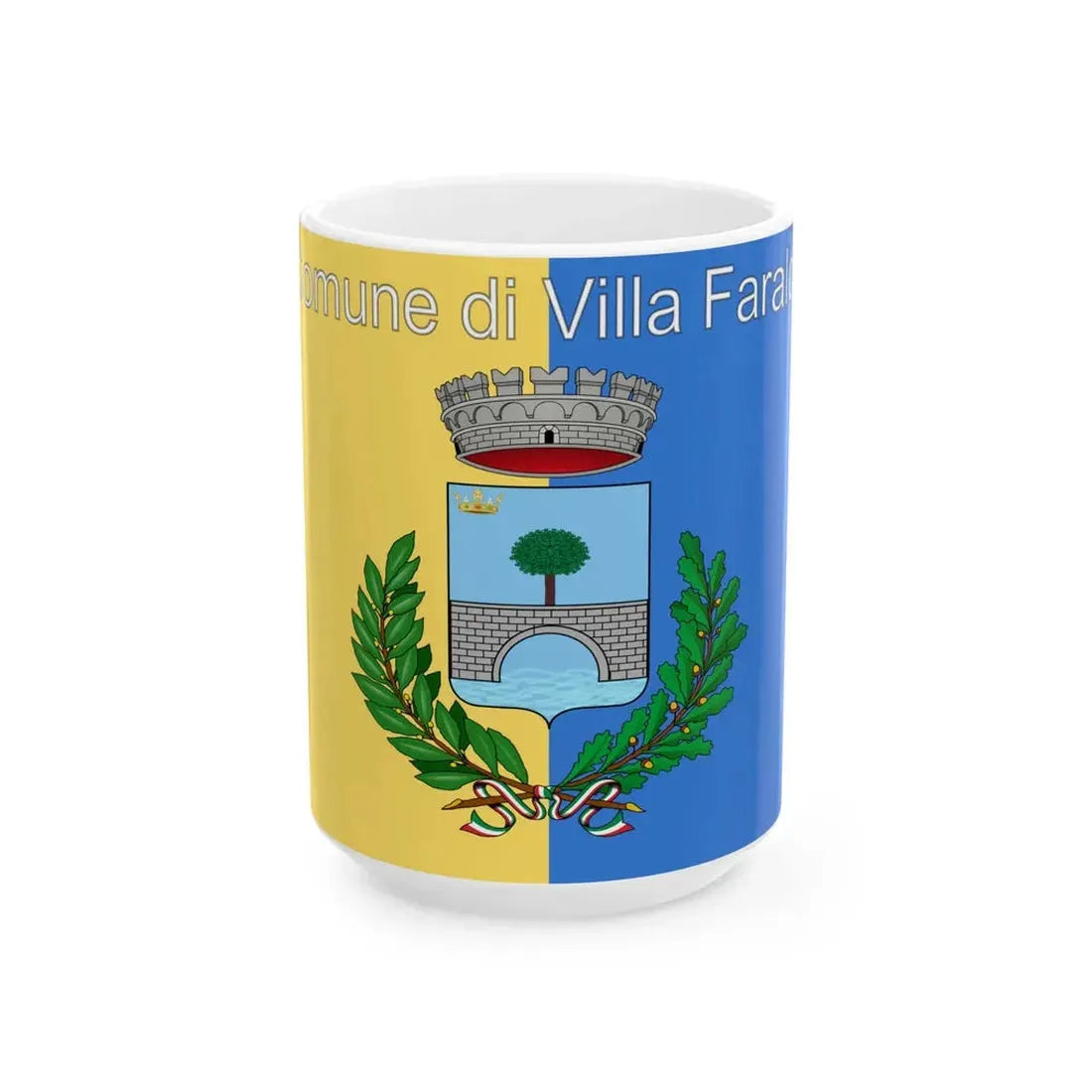 Villa Faraldi-Bandiera (Italy) White Coffee Mug 15oz - Go Mug Yourself