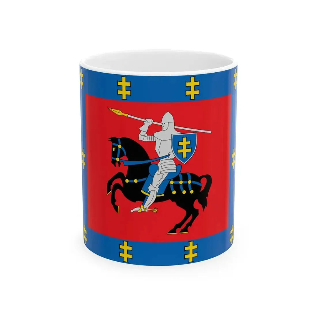 Vilnius County flag (Lithuania) White Coffee Mug 11oz - Go Mug Yourself