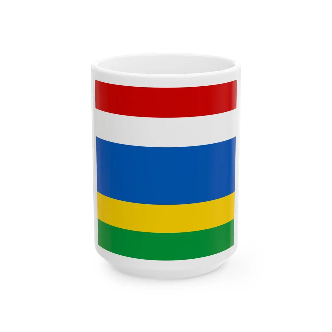 Vilshanka flag (Ukraine) White Coffee Mug 15oz - Go Mug Yourself