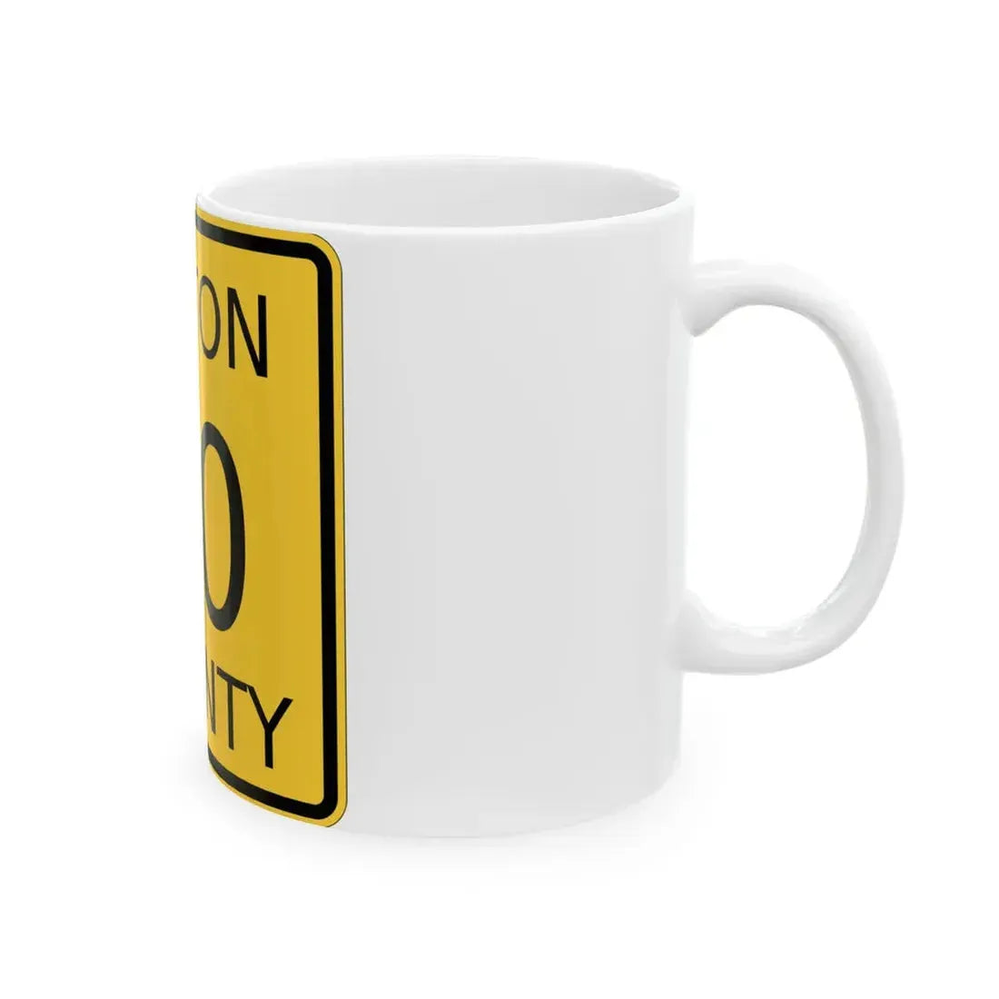 Vinton County OH template (Ohio) (Road Sign) White Coffee Mug - Go Mug Yourself