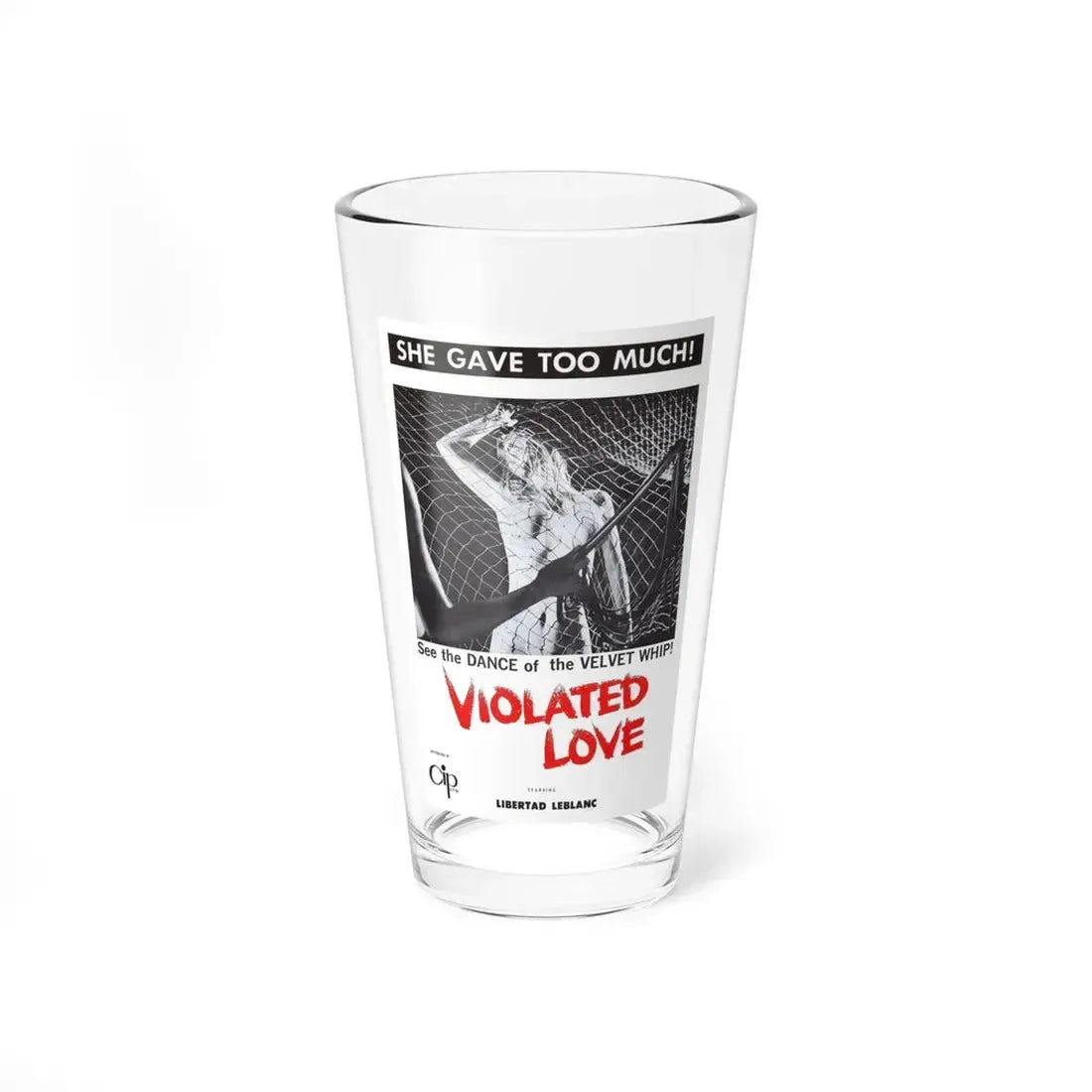 VIOLATED LOVE 1963 Movie Poster - Pint Glass 16oz 16oz - Go Mug Yourself