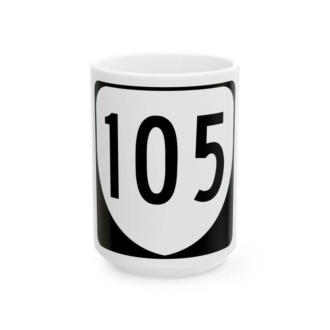 Virginia 105 1980 (Virginia) (Road Sign) White Coffee Mug 15oz - Go Mug Yourself