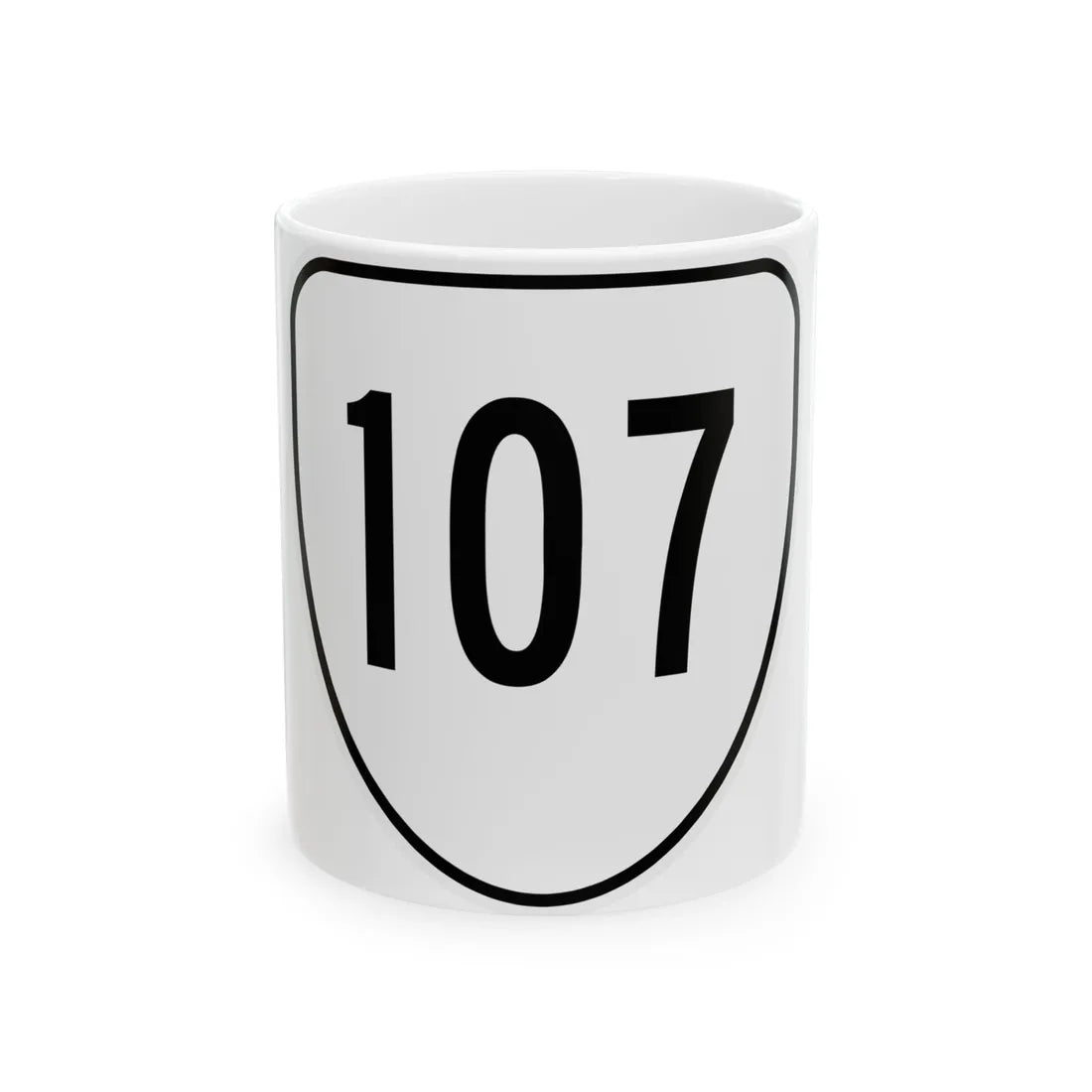 Virginia 107 1956 (Virginia) (Road Sign) White Coffee Mug 11oz - Go Mug Yourself