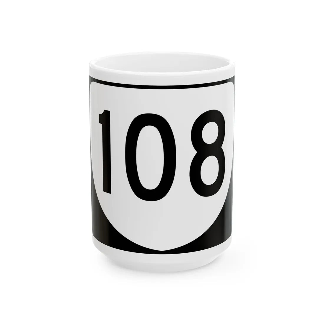 Virginia 108 (Virginia) (Road Sign) White Coffee Mug 15oz - Go Mug Yourself
