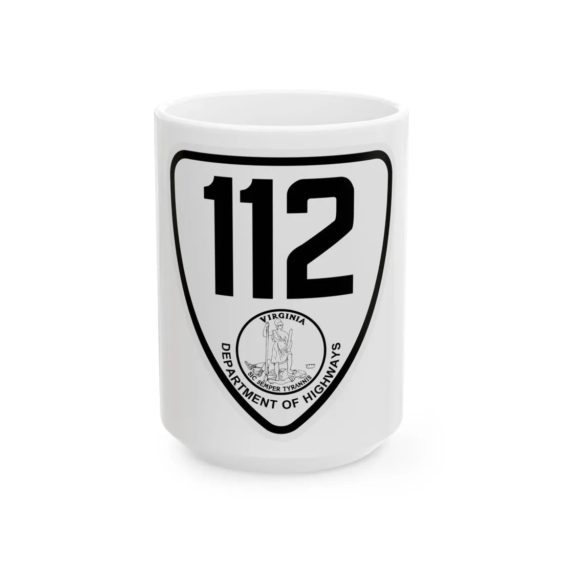 Virginia 112 1924 (Virginia) (Road Sign) White Coffee Mug 15oz - Go Mug Yourself