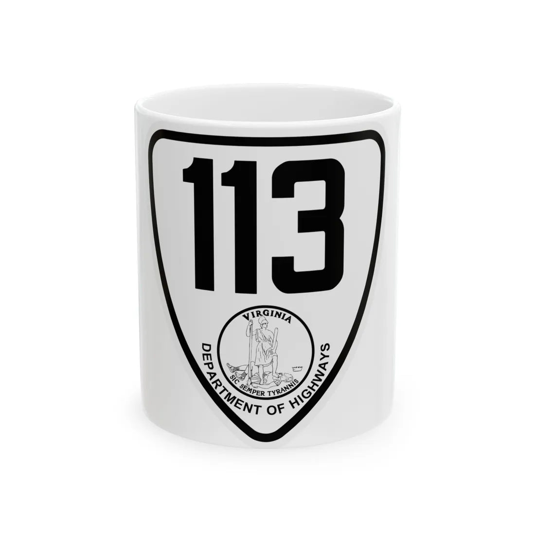 Virginia 113 1924 (Virginia) (Road Sign) White Coffee Mug 11oz - Go Mug Yourself