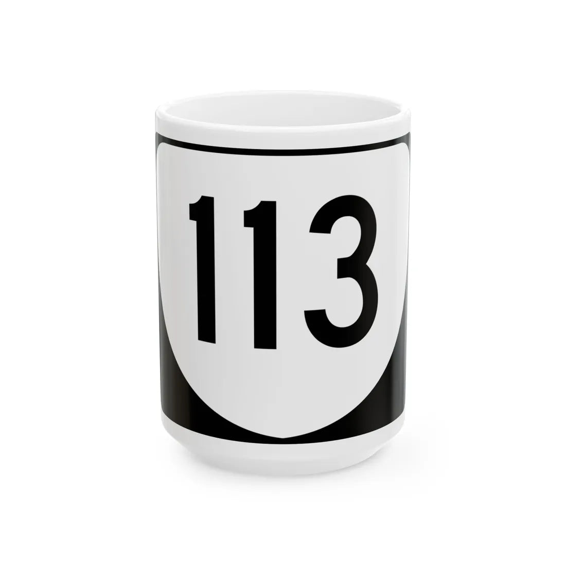 Virginia 113 (Virginia) (Road Sign) White Coffee Mug 15oz - Go Mug Yourself