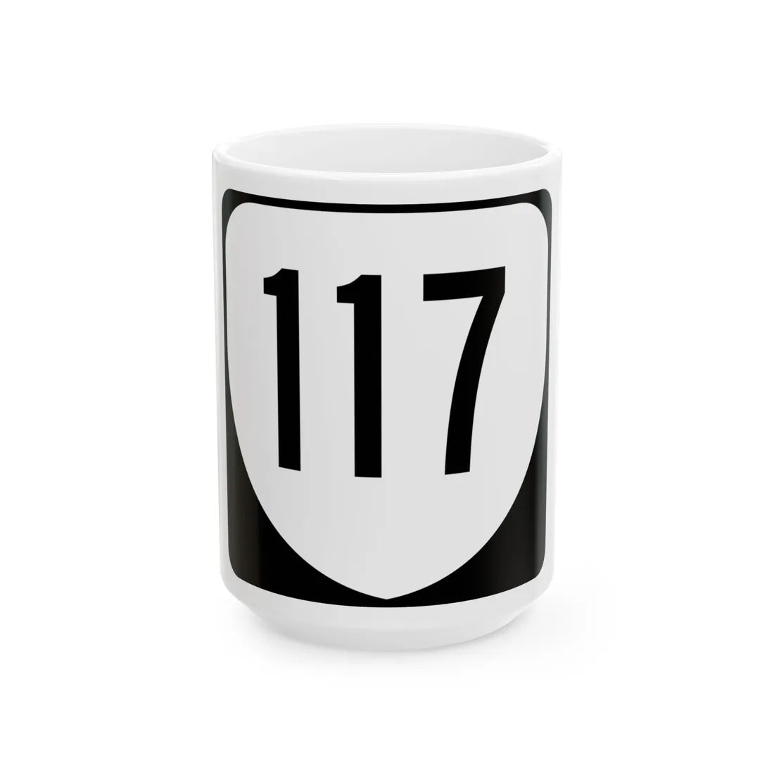Virginia 117 1980 (Virginia) (Road Sign) White Coffee Mug 15oz - Go Mug Yourself