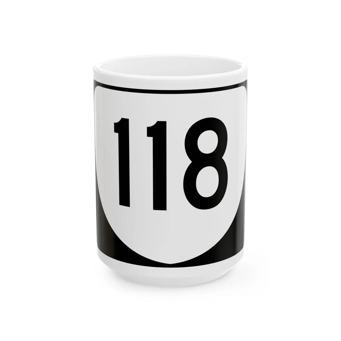 Virginia 118 (Virginia) (Road Sign) White Coffee Mug 15oz - Go Mug Yourself