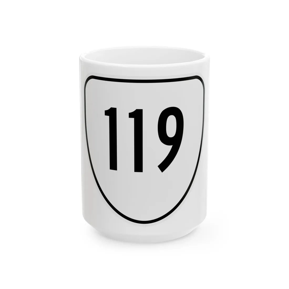Virginia 119 1956 (Virginia) (Road Sign) White Coffee Mug 15oz - Go Mug Yourself
