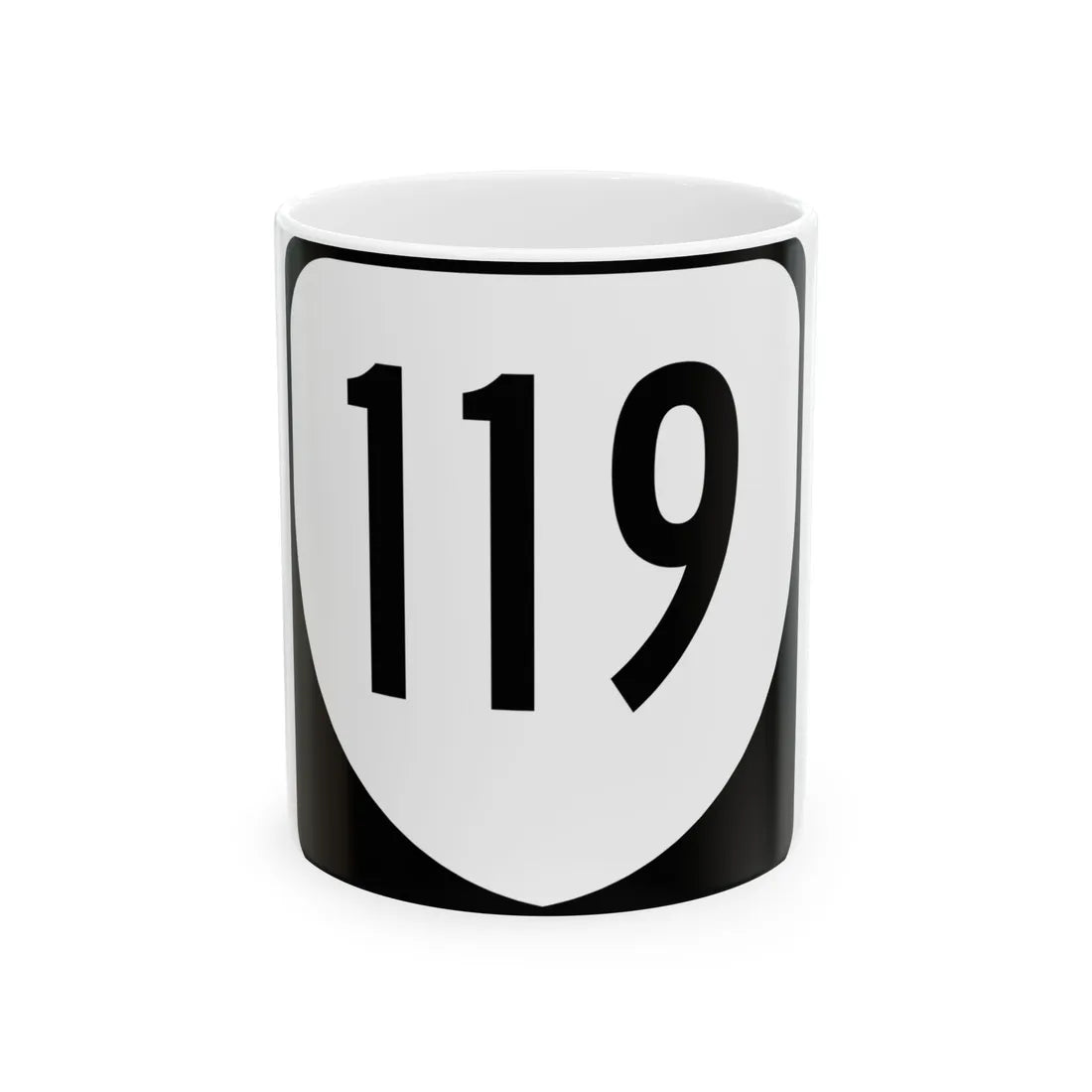 Virginia 119 1980 (Virginia) (Road Sign) White Coffee Mug 11oz - Go Mug Yourself