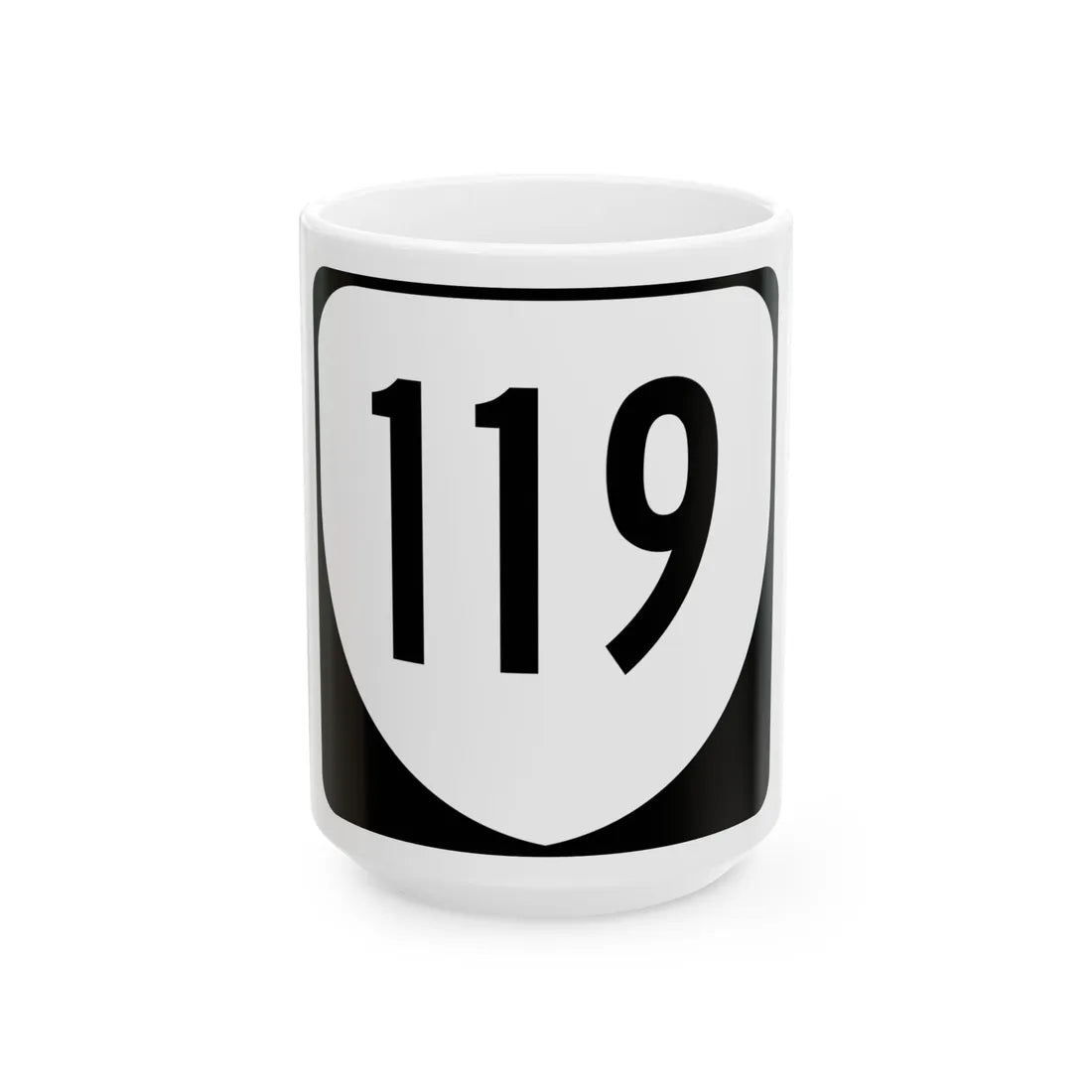 Virginia 119 1980 (Virginia) (Road Sign) White Coffee Mug 15oz - Go Mug Yourself