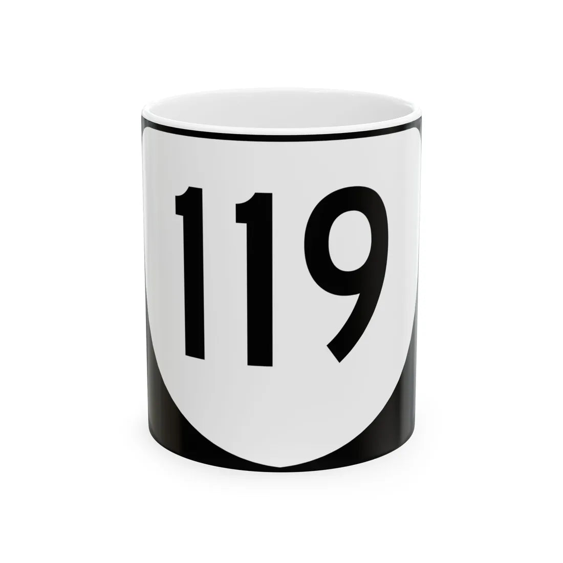 Virginia 119 (Virginia) (Road Sign) White Coffee Mug 11oz - Go Mug Yourself