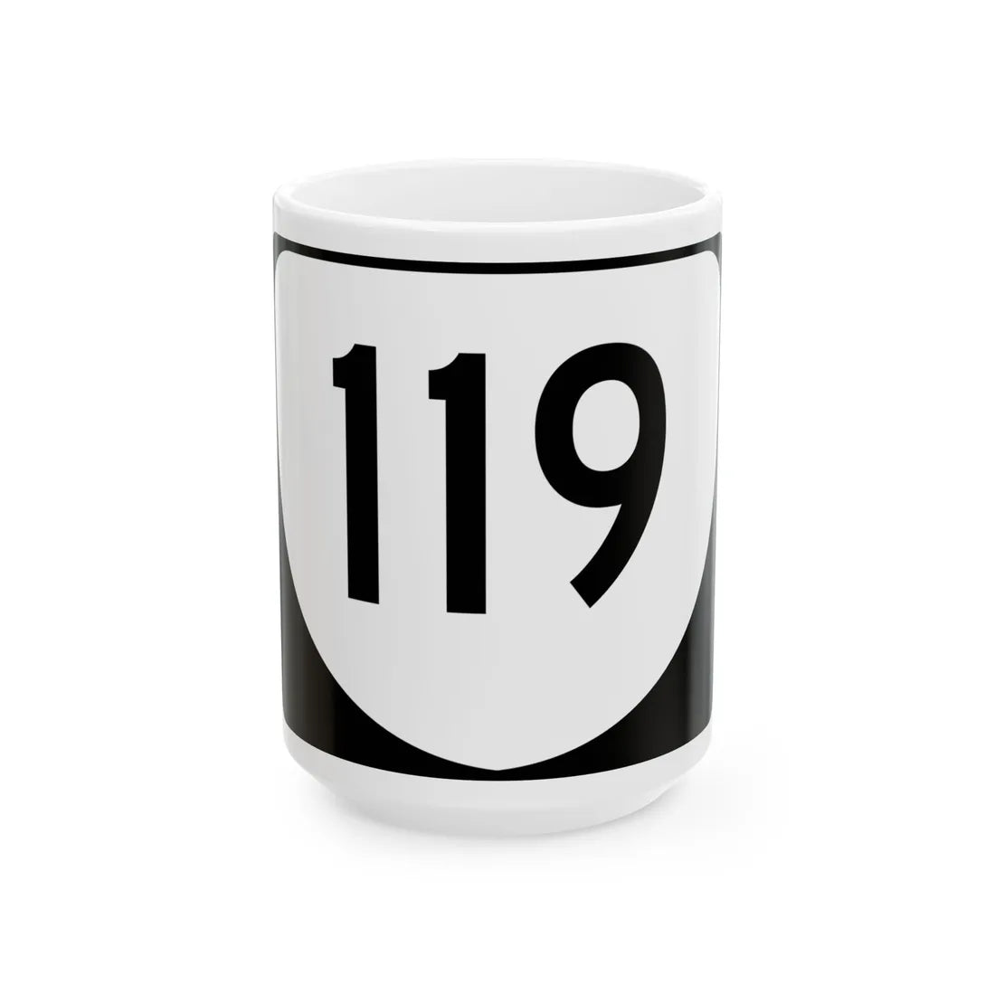 Virginia 119 (Virginia) (Road Sign) White Coffee Mug 15oz - Go Mug Yourself