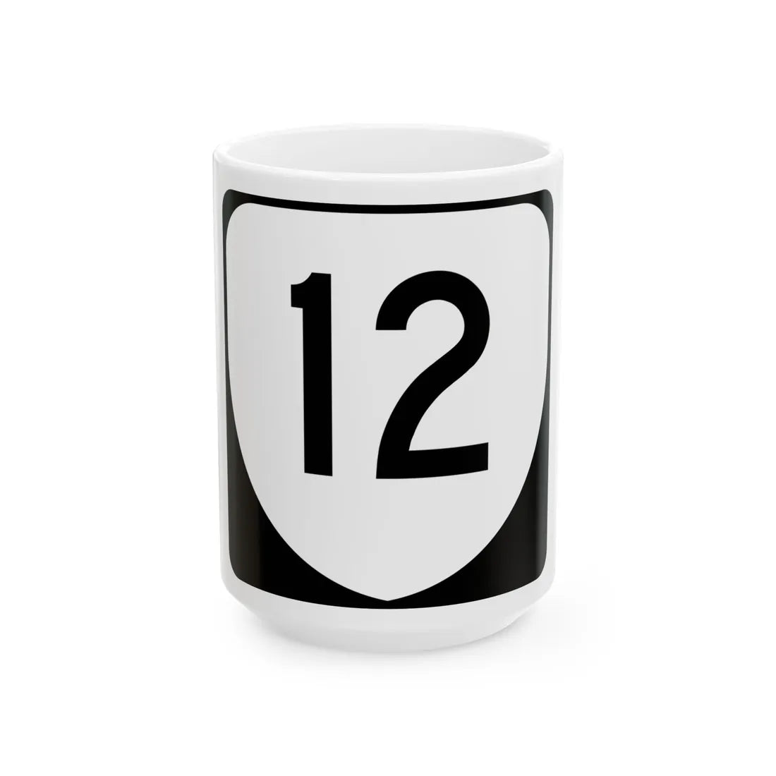 Virginia 12 (Virginia) (Road Sign) White Coffee Mug 15oz - Go Mug Yourself