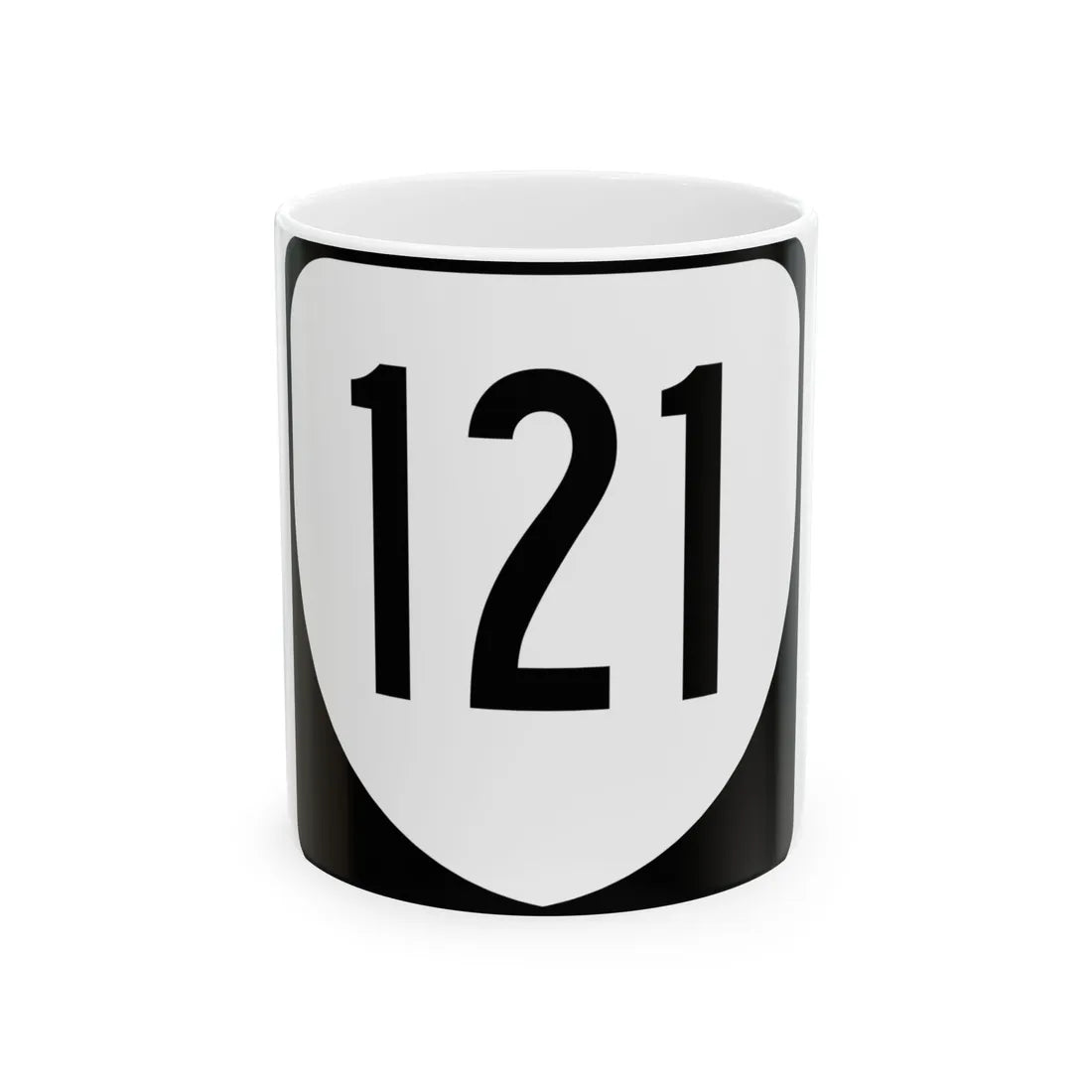 Virginia 121 1980 (Virginia) (Road Sign) White Coffee Mug 11oz - Go Mug Yourself